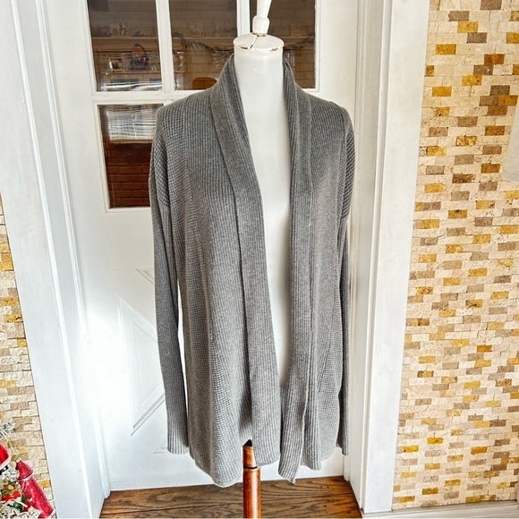 LOFT rabbit hair blend open front long cardigan - Picture 8 of 11